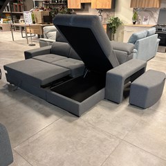 2-Seater Sofa Bed with CHL Right - Anthracite (BRI 021)