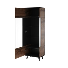 Display Cabinet W-1 Wotan Oak & Black