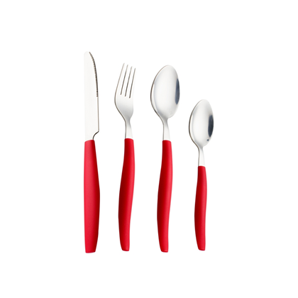 Cutlery Set Stainless Steel 24pcs Red