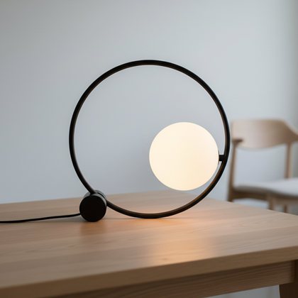 Black Table Lamp - D350mm H350mm