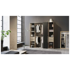 Extendable Wardrobe 115/190 cm – Kronberg Oak & Black