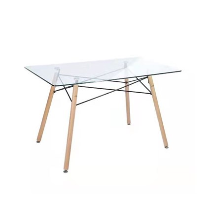 Dining Table 120x80x75 Tempered Glass