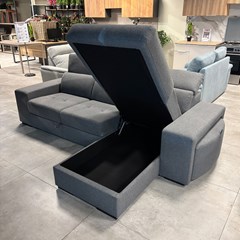 2-Seater Sofa Bed with CHL Right - Anthracite (BRI 021)