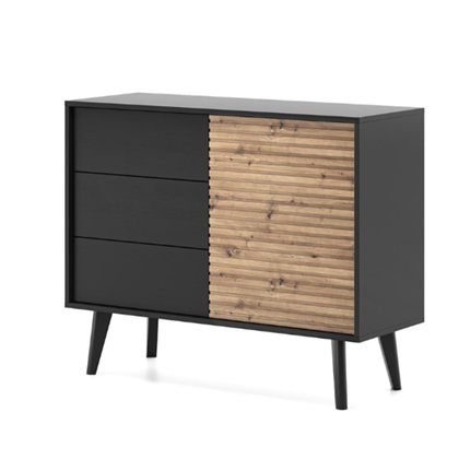 Sideboard 1 Door 3 Drawers - Oak Color