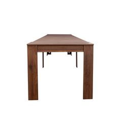 Extendable Dining Table Wood Grain Finish