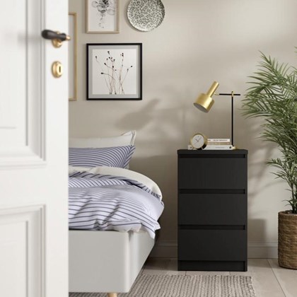 Naia Chest 3 drawers black.