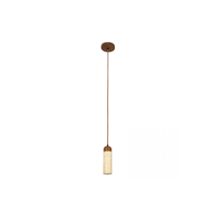 Pendant Light – Natural Stone & Brown Wood