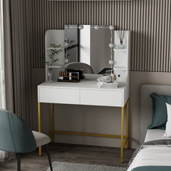 Vanity Table White 90X45x136cm