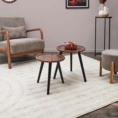 Nesting Table Round Of 2 in Acacia Wood