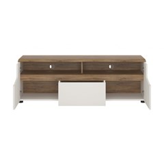 TV Unit 2D1S - White & Oak