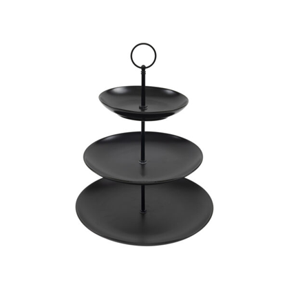 3 Layer Stand 16cm 21cm and 26cm - Black