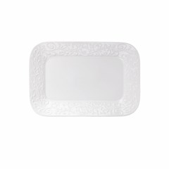 Piatto Rettangolare Cm 30x20 Bianco Porcelain White
