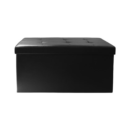 Foldable Bench Storage Black