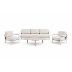 Aluminium Rope Sofa Set of 4 – Silver White
