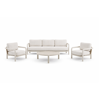 Aluminium Rope Sofa Set of 4 – Silver White