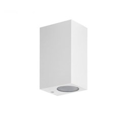 White Plastic Wall Light - Up & Down - GU10 5W