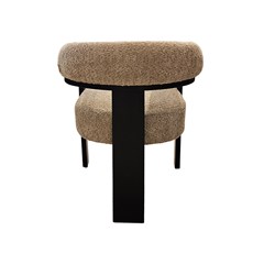 Dining Chair Taupe Boucle Fabric