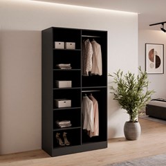 Modular Wardrobe - Black & Oak