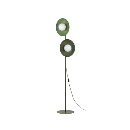 Slate Peapod Green Floor Lamp – Green & White