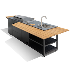 Outdoor Kitchen Unit With Grill