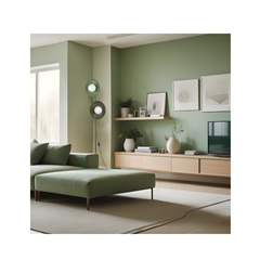 Slate Peapod Green Floor Lamp – Green & White