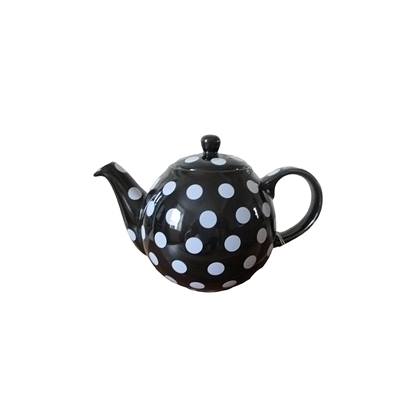 London Pottery 4 Cup Globe Black and White Spots