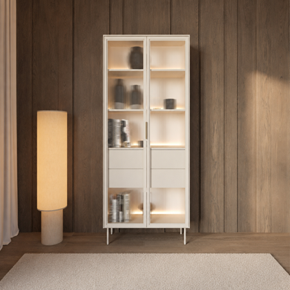 Tall Cabinet 2D2s – Cashmere