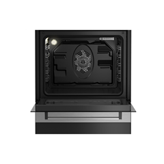 Beko Cooker Dual Fuel Black & Steel - Gas Hob & Electric Oven