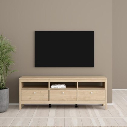 Madrid TV Unit 3 Drawers Oak