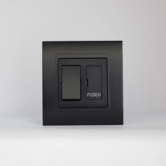 13AMP Fused Spur Switch Black Matte Series