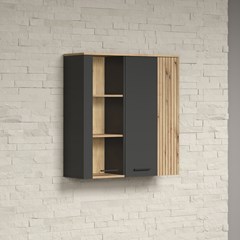 Wall Cabinet Esteban - Anthracite & Oak