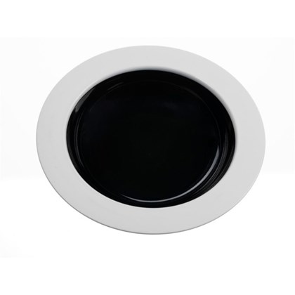 Eat Pop Soup Plate Black