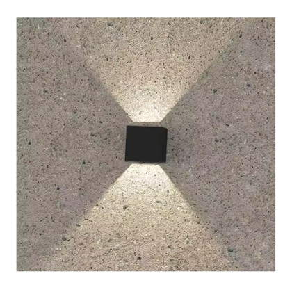 Square Plastic Wall Light Black