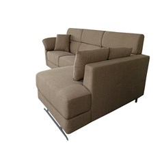 3-Seater Sofa Right Chaise Longue - Brown