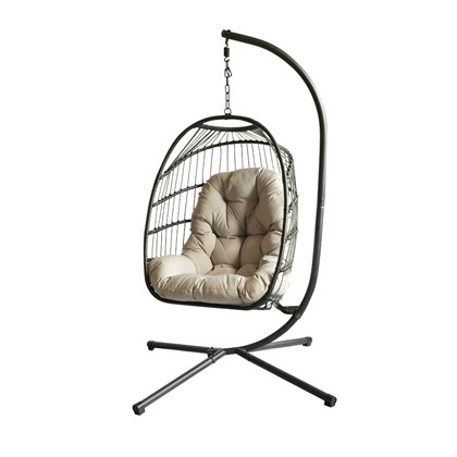 Modern Outdoor Garden Swing Chair Black