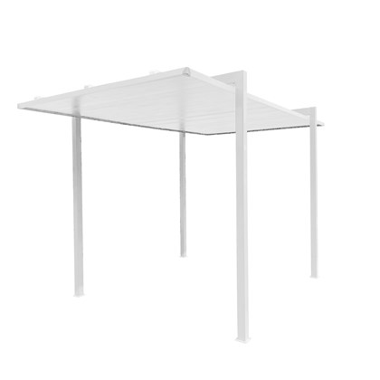 Aluminum Carport 5.4x3.10x2.3m with Roof - White