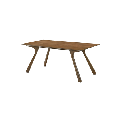 Walnut Table With Chair – Walnut & Light Grey