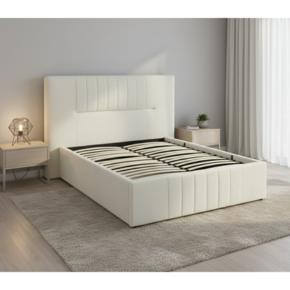 Upholstered Bed 180x200 Cream