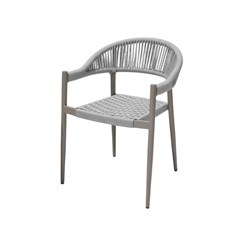 Dining Table Set with 6 Chairs - White & Light Gray