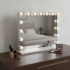 LED Makeup Mirror 80x60cm - White