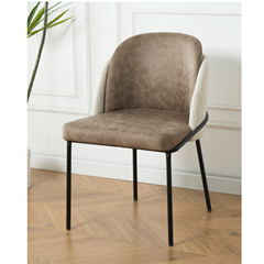Dining Chair Brown and White