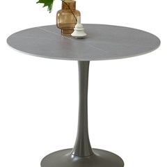 Round Dining Table Ceramic - Grey Anthracite