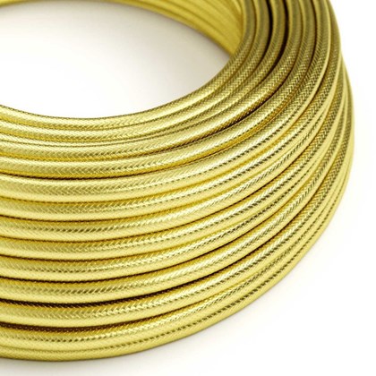 Electric cable covered in Brass colored Copper