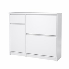 Naia Shoe Cabinet 2 Flap Doors White Gloss
