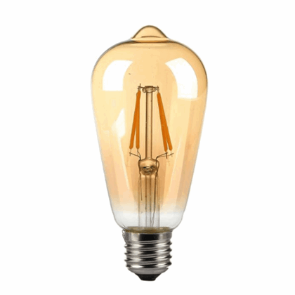 8W LED ST64 Amber Cover Filament Bulb 2200K E27