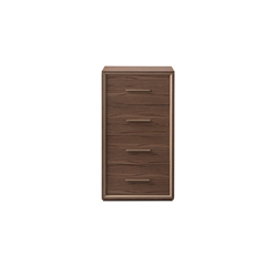 Wood Bedroom Set 160x200cm - Walnut & Bronze