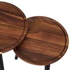 Nesting Table Round Of 2 in Acacia Wood