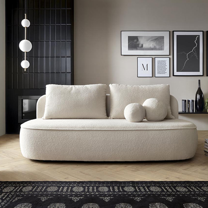 3-Seater Sofa Bed – White