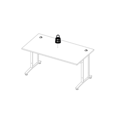 Desk  With Modesty Panel Black