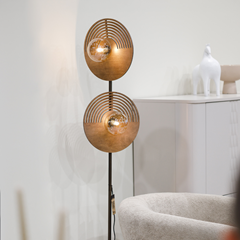 Wood Floor Lamp – Oak & White